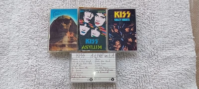 KISS CASSETTE LOT .USA .CRAZY NIGHTS.HOT IN THE SHADE.ASYLUM +1 - Image 1 of 2
