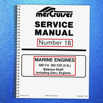 MERCURY Mercruiser No. 18 SERVICE MANUAL Marine Engines GM V-6 4.3L SECURED - Image 1 of 4