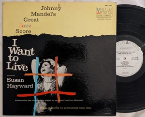 Johnny Mandel I WANT TO LIVE ost lp UAL 5005 jazz score PROMO mono ED1 wlp 1958 - Imagen 1 de 5
