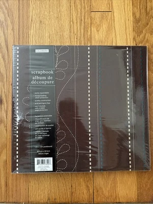 Álbum de recortes Colorbok tela 12 x 12 marrón 10 páginas ampliable NUEVO Foto 1 de 4