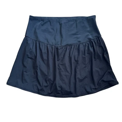 NWT LEILANI tummy control 24W skirtini swimsuit bottom skirt black skort - Image 1 of 4