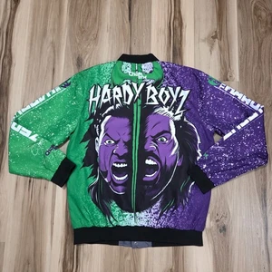 WWE The Hardy Boyz Jacket Large Chalkline Mens WWF Snap Varsity - Picture 1 of 12