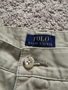 Polo Ralph Lauren Mens Chino Shorts 32 x 9 Beige Classic Flat Front - Picture 1 of 8