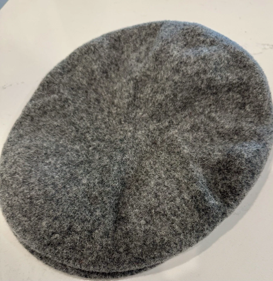 Boné masculino Kangol 100% puro novo lã cinza notícias menino médio - Imagem 1 de 4