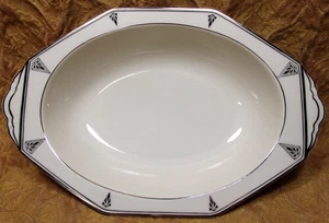 1 ART DECO Community China DEAUVILLE 12" X 7.5" oval serving vegetable bowl - Picture 1 of 4