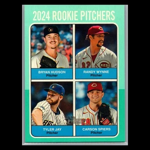 2024 Topps Heritage High Number #614 Rookie Pitchers RC Aqua Border - Picture 1 of 2