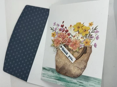 Stampin Up Handmade Thank You Card Any Occasion Card With Envelope - Image 1 of 4