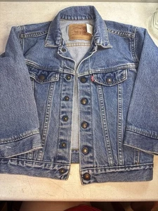 VINTAGE Kids Levi’s Blue Jean Denim Jacket Size 6x 74027 - Picture 1 of 7