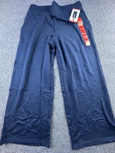 Sentimental Pants Women's Medium Navy Cropped Wide Leg Elastic Waist Pockets New - Picture 1 of 11