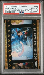 2023 Topps Chrome Disney 100  #IM-6 I’m A Real Boy Gold Wave /50 PSA 10 - Picture 1 of 3