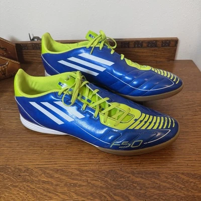 Adidas F50 Indoor Soccer Shoes Blue/Green Men’s 13.5 G40242 - Image 1 of 4