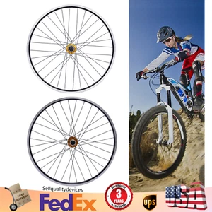 Juego de ruedas de bicicleta MTB de 29" ruedas delanteras traseras rueda de freno de disco cubo juego de llantas EE. UU.! - Imagen 1 de 13