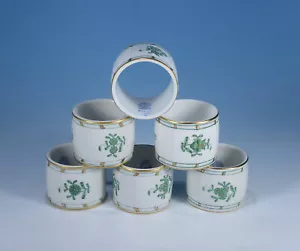Herend "Apponyi grün 272 AV" 6 Serviettenringe 1.Wahl - Bild 1 von 1