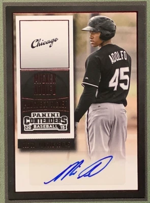 2015 Panini Contenders Prospect Ticket Red Foil Micker Adolfo #43 Auto - Image 1 of 3