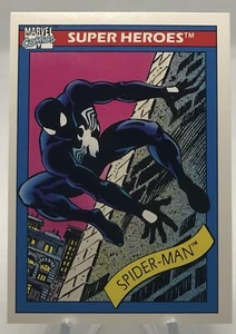 1990 Marvel Universe Series 1 Impel Card Spiderman Black #2 - Picture 1 of 2
