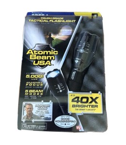 New Atomic Beam Tough Grade Super Bright Tactical Flashlight 5 modes 5000 Lux