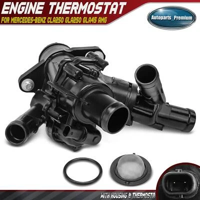 Conjunto de carcasa de termostato de refrigerante de motor para Mercedes-Benz CLA250 2014-2017 GLA250 Foto 1 de 4