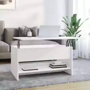 1891513 Tavolino da Salotto Bianco 80x50x40 cm in Legno Multistrato - Foto 1 di 6