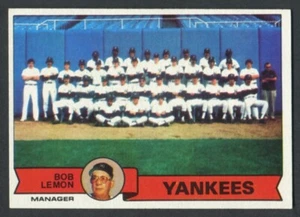 1979 Topps Burger King Restaurant NEW YORK YANKEES Team RECORD Bob Lemon Manager - Picture 1 of 2