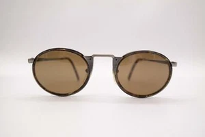 Vintage Mossimo Brando 004 Silver Brown Oval Sunglasses Glasses NOS - Picture 1 of 5