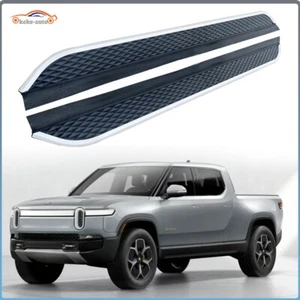 Fits For Rivian R1T 2022 2023 2024 Running Boards Pedals Side Steps Nerf Bar - Imagen 1 de 3