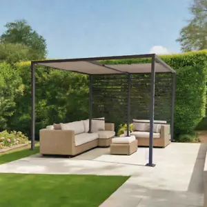 Gartenpavillon Pergola 3x4m Pavillon Sonnenschutz Aluminium Terrassenüberdachung - Bild 1 von 8