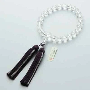 Men's Buddhist Prayer 22 Beads Quartz Kyoto Juzu Japan - Picture 1 of 8
