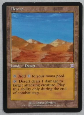 MAGIC THE GATHERING MTG 2006 TIME SPIRAL DESERT LAND CARD - Image 1 of 2