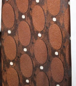 Austin Manor elegante Krawatte 95 % Polyester 5 % Seide Herren braun weiß schwarz - Bild 1 von 3