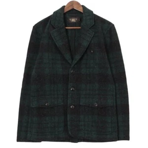 RRL Polo Ralph Lauren Blazer Verde Blackwatch Quadri Cappotto Tweed Taglia M - Foto 1 di 6