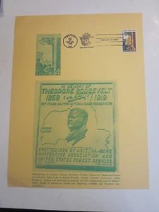 US SOUVENIR PAGE FOREST CONSERVATION FDC SCOTTS #1122 THEODORE ROOSEVELT - Picture 1 of 3