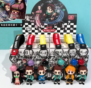 New 12 pcs Mixed Japanese anime PVC Keychain Accessories DIY Pendant Charm - Picture 1 of 1
