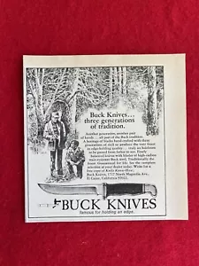 Vintage 1972 Print Ad Buck Knives High Carbon Buck Steel Knife Ad - Picture 1 of 7