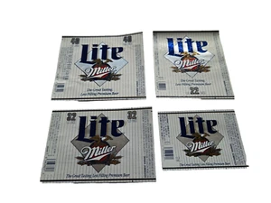 (4) DIFF (V) MILLER LITE 12,22,32, & 40oz BEER LABELS -MILWAUKEE, WI- MINT - Picture 1 of 1
