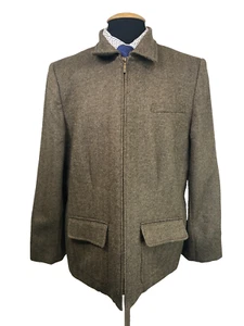 Abrigo Chaqueta Ralph Lauren Mujer Marrón ESPIGA TWEED Lana Cremallera TALLA '16W' - Imagen 1 de 10