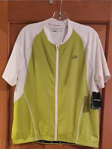 NWT Preformance Women's BICYCLE JERSEY Lime Green/White/Grey Shirt - Picture 1 of 7