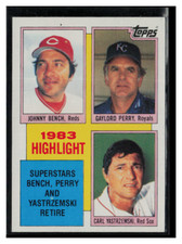 1984 Topps #6 Johnny Bench / Gaylord Perry / Carl Yastrzemski
