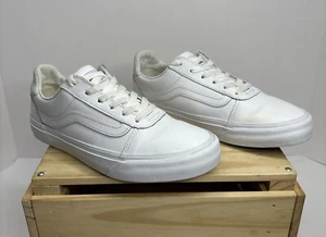 Vans Ortholite Deluxe Comfort White Leather Women’s Size 7.5 Shoes 721356 - Picture 1 of 11