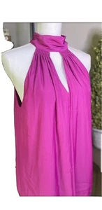 NEW Ramy Brook Lula Ruby Sleeveless Keyhole Halter Blouse Women's Size Small (S) - Picture 1 of 7