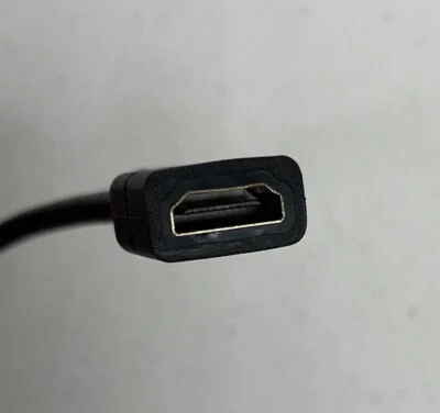 Cable ahorrador de puerto HDMI de 8 pulgadas extensión macho a hembra - negro Foto 1 de 4