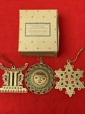 RARO Adorno de Vacaciones Taburete Ashante Estrella Etíope África Heritage Máscara Avon 96 Foto 1 de 4