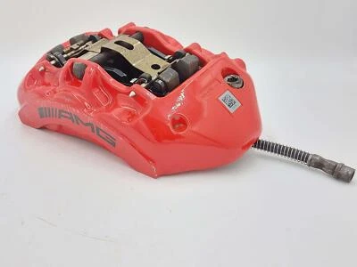 15-21 MERCEDES C63S AMG W205 FRONT LEFT BRAKE CALIPER RED *CHIPS/PAINT PEELING* - Image 1 of 4