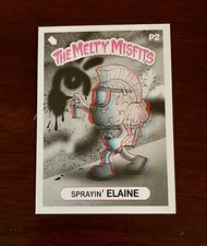 Melty Misfits Sprayin' Elaine P2 Promo Card 3D Series 2021 Buff Monster Art Card