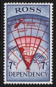 ROSS DEPENDENCY - 1967 7c mapa como nuevo desquiciado (A26182) - Imagen 1 de 1