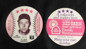 1976 MSA RARE var Red Barn Restaurant card Don Kessinger St Louis Cardinals - Picture 1 of 3