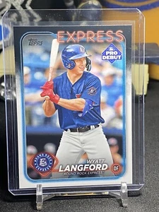 2024 Topps Pro debut Wyatt Langford #PD-95 Round Rock Express Rangers - Imagen 1 de 2