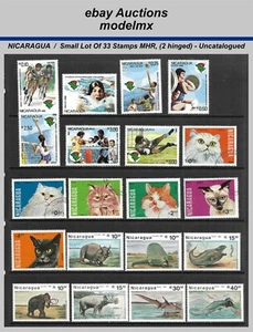 Nicaragua - Small Lot Of 33 Stamps CTO / VFU - Uncatalogued - Picture 1 of 4