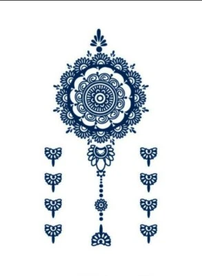 HIRAANI'S HENNA NATURAL Semi Permanent Jagua Gel Tattoo Hand Henna Mandala Temporary Tattoo Ink