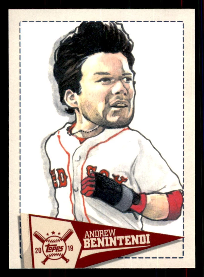 2019 Topps Big League Star Caricature Reproductions #SCR-AB Andrew Benintendi - Image 1 of 2
