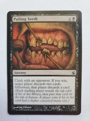 MTG Magic The Gathering Card Pulling Teeth Sorcery Black Morningtide  - Image 1 of 2